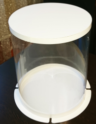 Изображение Коробка-тубус белая (диаметр 30 см, высота 21,5 см)